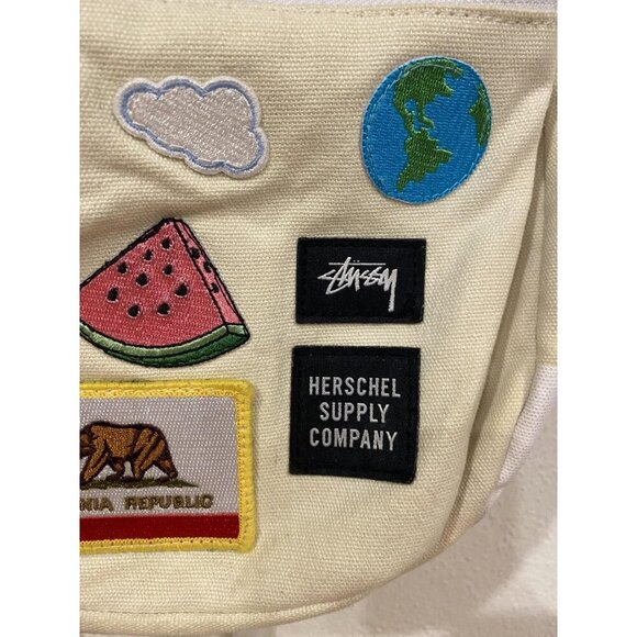 Stussy X Herschel Supply Co Cream Patch Backpack Canvas International Tribe Bag main image 6